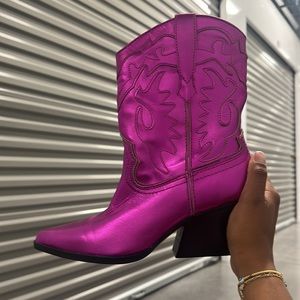 Dolce vita x Buddy Love Landen pink metallic cowboy cowgirl boots size 10